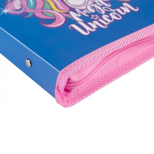 Папка для зошитів Yes пластикова на блискавці Glamour синя В5 (492206)