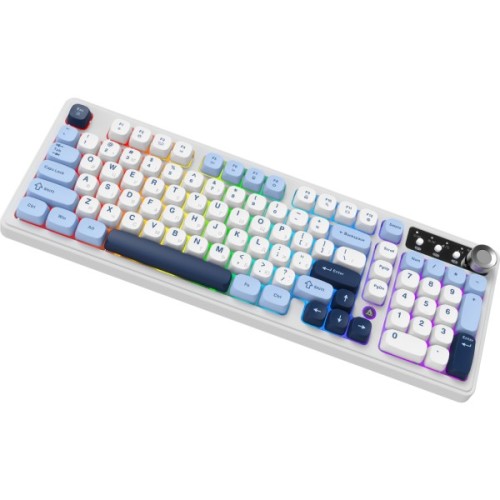 Клавіатура Ajazz AF98 Plus Wireless/Bluetooth/USB UA White/Blue (AF98-PLUS-GB)