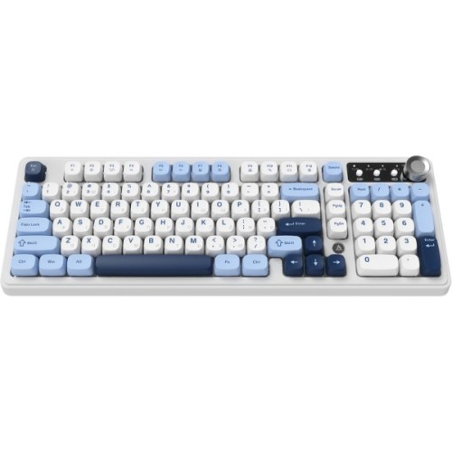 Клавіатура Ajazz AF98 Plus Wireless/Bluetooth/USB UA White/Blue (AF98-PLUS-GB)