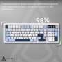 Клавіатура Ajazz AF98 Plus Wireless/Bluetooth/USB UA White/Blue (AF98-PLUS-GB)