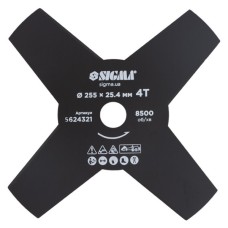 Ніж для тримера Sigma 255x25.4мм, 4Т (5624321)