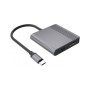 Перехідник USB-C M to HDMI F + DisplayPort F 4K60Hz Cablexpert (A-CM-HDMIFDPF-01)