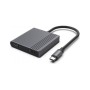 Перехідник USB-C M to HDMI F + DisplayPort F 4K60Hz Cablexpert (A-CM-HDMIFDPF-01)
