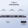 Концентратор Ugreen USB-C 7-in-1 2xUSB 3.0 + USB-C PD100W + HDMI 4K30Hz + SD/TF black (15214)