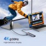 Концентратор Ugreen USB-C 7-in-1 2xUSB 3.0 + USB-C PD100W + HDMI 4K30Hz + SD/TF black (15214)