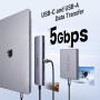Концентратор Ugreen USB-C 7-in-1 2xUSB 3.0 + USB-C PD100W + HDMI 4K30Hz + SD/TF black (15214)