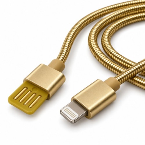 Дата кабель USB 2.0 AM to Lightning 1.0m 2.4A metal gold XoKo (XK-CTL-001-GD)