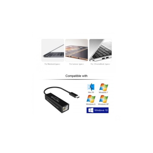 Адаптер USB-C to RJ45 Ethernet 1000Mbps Choetech (HUB-R01)