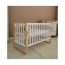 Ліжечко Angelo Люкс-12 біло-буковий (12017)