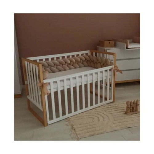 Ліжечко Angelo Люкс-12 біло-буковий (12017)