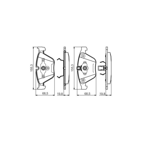 Гальмівні колодки Bosch 0 986 495 082
