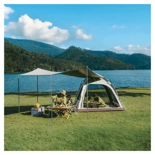 Намет Naturehike чотиримісний із тентом автоматичний Ango CNK2550WS010, коричневий (6927595789094)