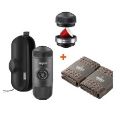 Портативна кавоварка Wacaco Nanopresso + адаптер для капсул та рушники бариста (NanopressoSet1)