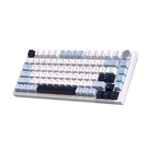 Клавіатура GamePro MK160 V2 Warden QLAB Sakura Linear RGB USB UA White (MK160-V2-BL-QS)