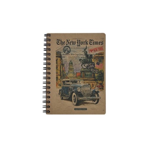 Блокнот Buromax spiral side, А6, 80sheets, KRAFT, square, assorted (BM.2483)