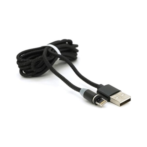 Дата кабель USB 2.0 to Lightning 2.0m 2A magnetic nylon black PiPo (18166)