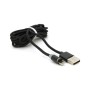 Дата кабель USB 2.0 to Lightning 2.0m 2A magnetic nylon black PiPo (18166)