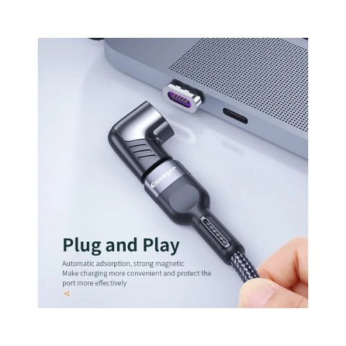 Перехідник USB-C magnetic 100W 5Gbps 90° corner Essager (EZJT-QZG01)