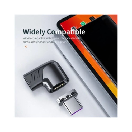 Перехідник USB-C magnetic 100W 5Gbps 90° corner Essager (EZJT-QZG01)