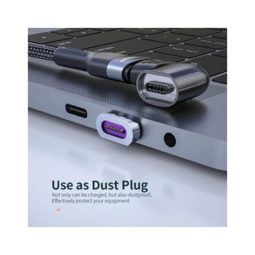 Перехідник USB-C magnetic 100W 5Gbps 90° corner Essager (EZJT-QZG01)