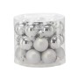 Ялинкова іграшка Chomik скляні кульки 24 шт, 2,5 см, срібні (5900779882126_2)