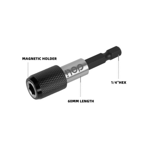 Тримач для біт Deli швидкоз'ємний для викрутки, 60 мм (EDL107401)