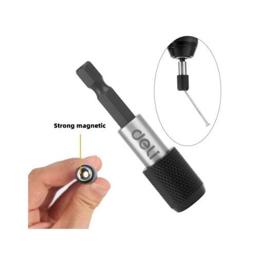 Тримач для біт Deli швидкоз'ємний для викрутки, 60 мм (EDL107401)