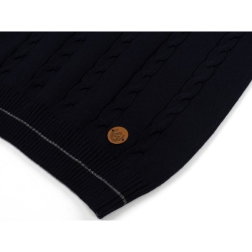 Жилет дитячий Na трикотажний з косами (V-1399-116B-blue)