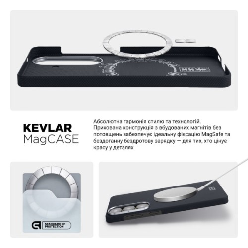 Чохол до мобільного телефона Armorstandart BlackIcon Aramid Plain MagCase Samsung S26 Black (ARM90164)