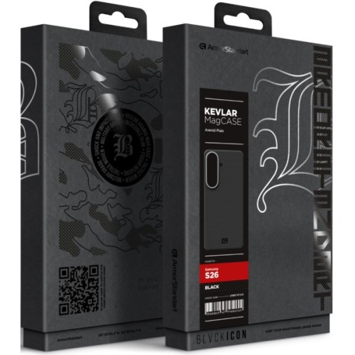 Чохол до мобільного телефона Armorstandart BlackIcon Aramid Plain MagCase Samsung S26 Black (ARM90164)