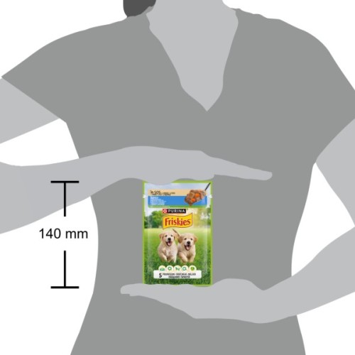 Вологий корм для собак Purina Friskies Junior з куркою та морквою у підливці 85 г (8445290751096)