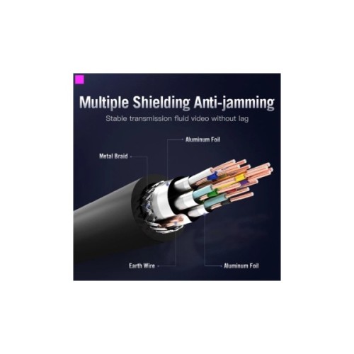 Кабель мультимедійний HDMI M to HDMI M 1.5m 4K60Hz black Vention (AACBG)