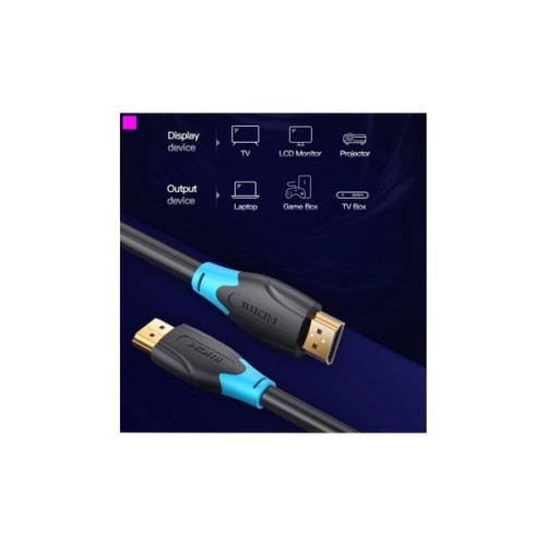 Кабель мультимедійний HDMI M to HDMI M 1.5m 4K60Hz black Vention (AACBG)