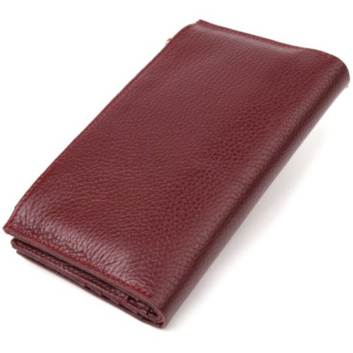 Гаманець Canpellini З натуральної шкіри Бордовий (21645)