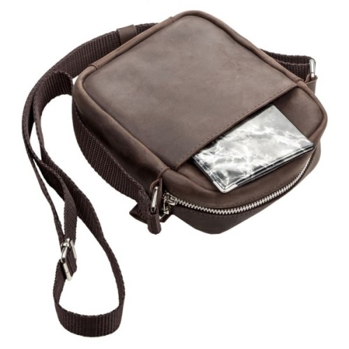 Сумка Shvigel З вінтажної шкіри Коричнева (11077)