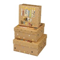 Подарункова коробка Buromax 3 шт тиснення фольгою (BM.23335)