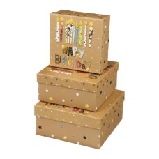 Подарункова коробка Buromax 3 шт тиснення фольгою (BM.23335)