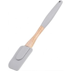 Лопатка кухонна ARDESTO Tasty Baking, 25см, силікон, дерево, сірий світлий (AR1560G)