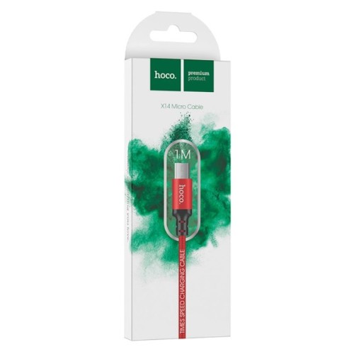 Дата кабель USB 2.0 AM to Micro 5P 1.0m X14 red HOCO (6957531062851)