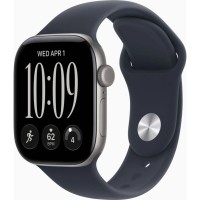 Смарт-годинник Apple Watch Series 12 GPS + Cellular 42mm Space Grey Aluminium Case with Navy Blue Sport Band - S/M (MJFX4RK/A)