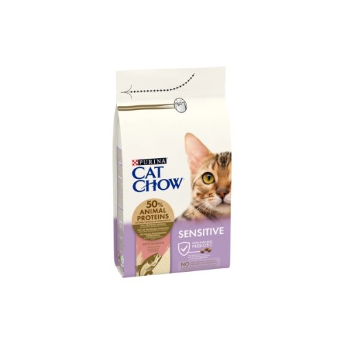 Сухий корм для кішок Purina Cat Chow Sensitive з лососем 1.5 кг (7613035394131)