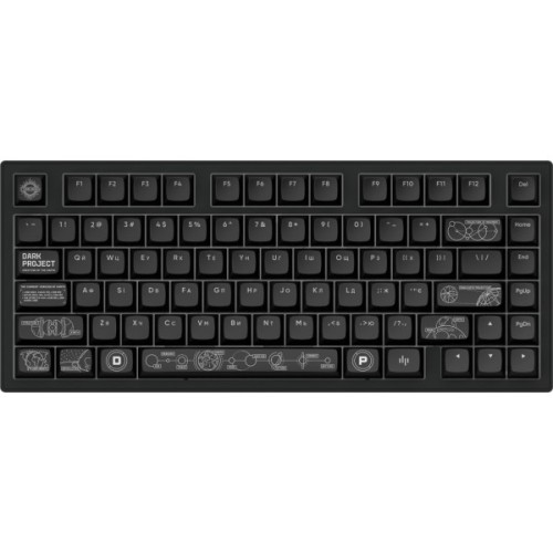 Клавіатура Dark Project ALU81 Terra Nova PBT RGB Mech G3MS Moonstone Black (DPKB_NOVA_81_ANSI_BLACK_UA)