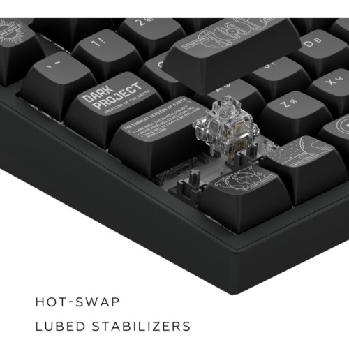 Клавіатура Dark Project ALU81 Terra Nova PBT RGB Mech G3MS Moonstone Black (DPKB_NOVA_81_ANSI_BLACK_UA)