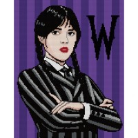 Картина по номерам Santi Wednesday Addams 40х50 см, алмазна мозаїка (955333)