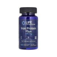 Вітамінно-мінеральний комплекс Life Extension Залізо, Iron Protein Plus, IronAid, 100 вегетаріанських капсул (LEX-16771)