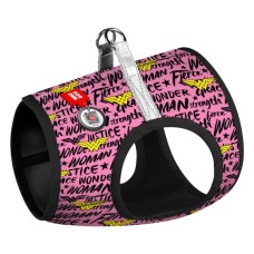 Шлея для собак WAUDOG Clothes з QR паспортом "Диво-жінка в рожевому" S1 (1011-4010)