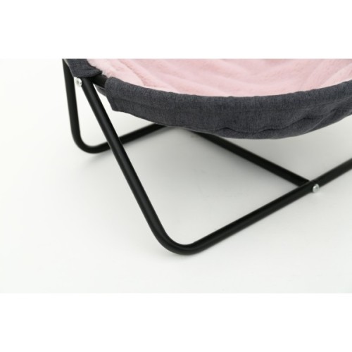 Лежак для тварин MISOKO&CO Pet bed round plush 45x45x22 см grey and pink (HOOP31839)