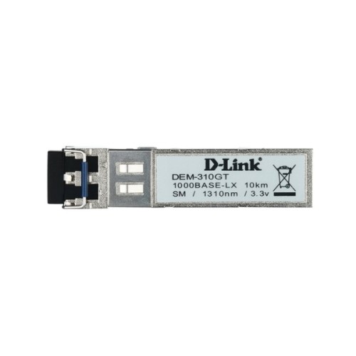 Модуль SFP D-Link Трансивер D-Link DEM-310GT SFP, 1x1000BaseLX. SM 10км, LC (10шт/уп) (DEM-310GT/10)