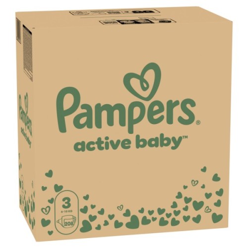 Підгузки Pampers Active Baby Midi Розмір 3 (6-10 кг) 208 шт (8001090910745)