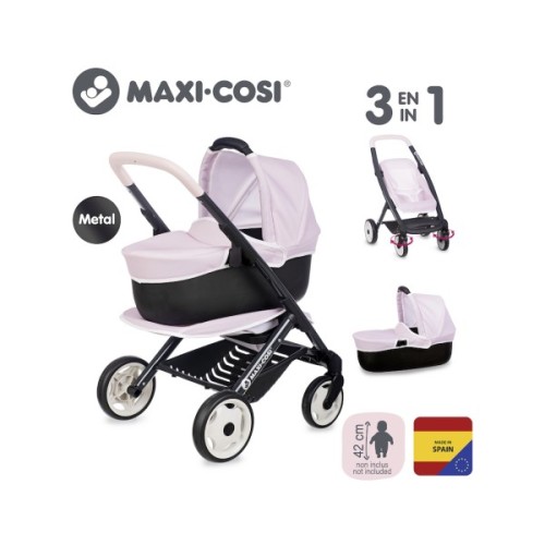Коляска для ляльок Smoby Maxi-Cosi 3 в 1. Рожева перлина зі знімною люлькою, 55 x 39 x 64 см, 3+ (7600253121)